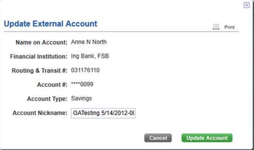 External Accounts